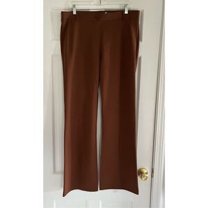 Betabrand Women’s XL Brown Bronze Pull On Casual Stretch Yoga Pants Wide Leg